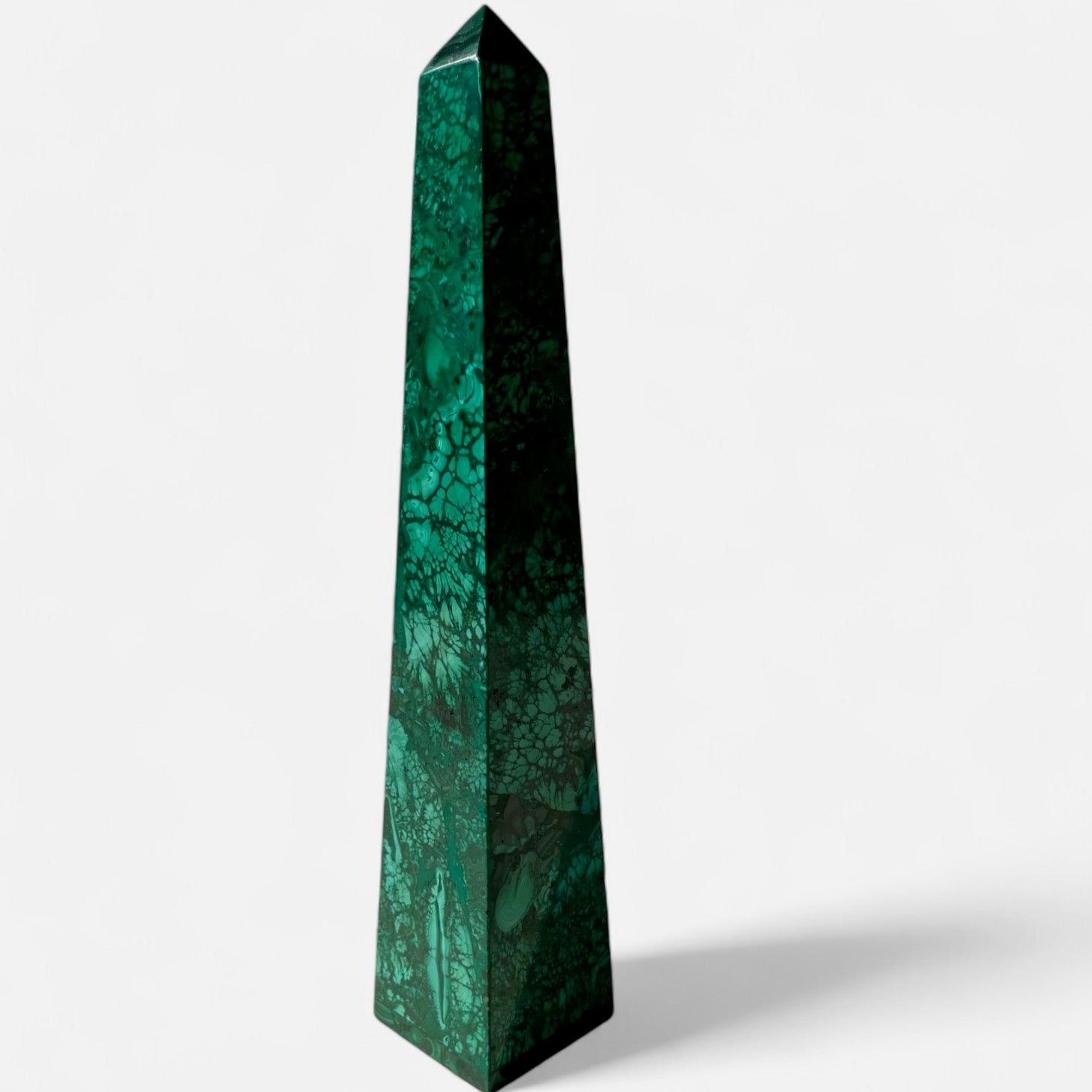 Malachite obelisk.
