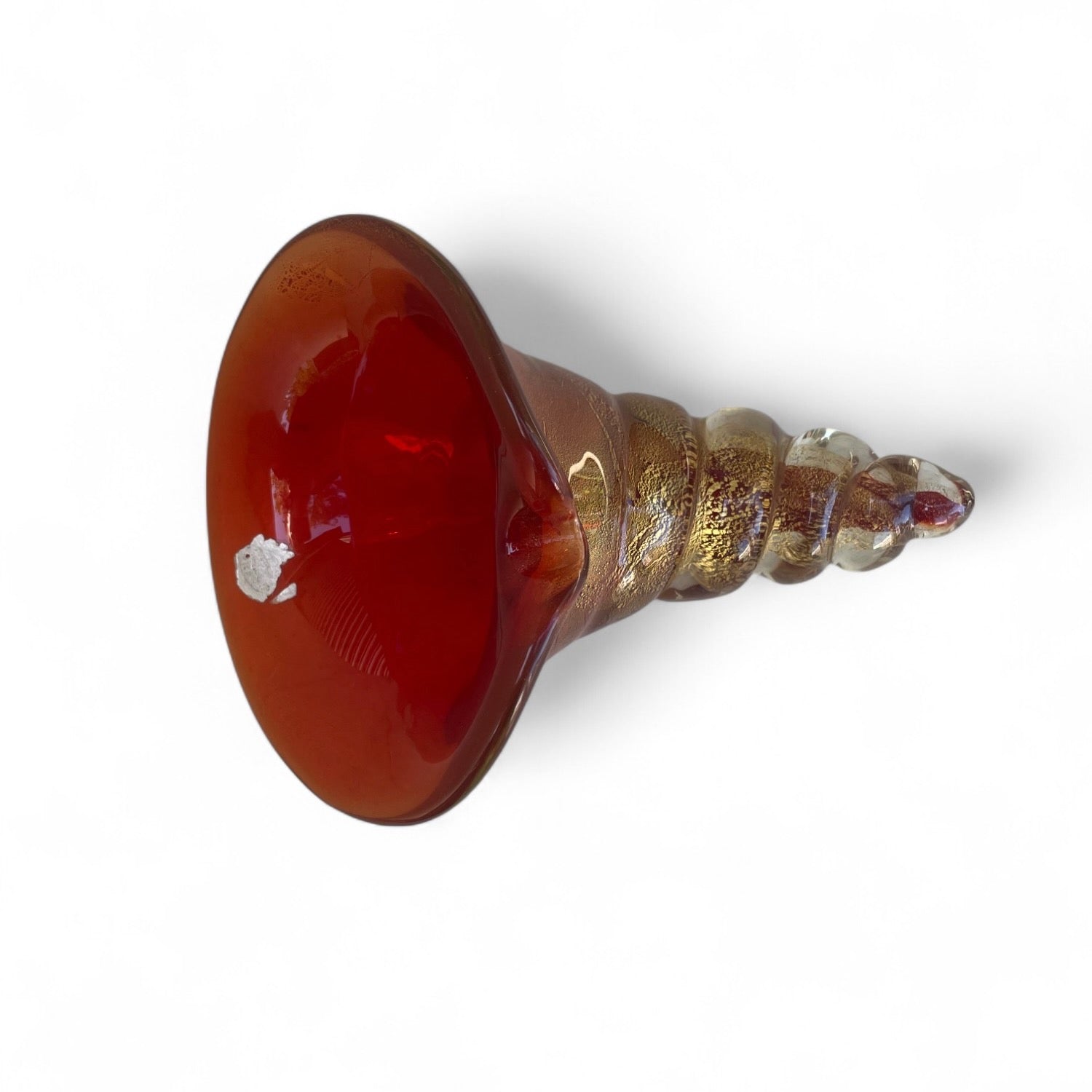 Murano glass shell sculpture by Mazzega.