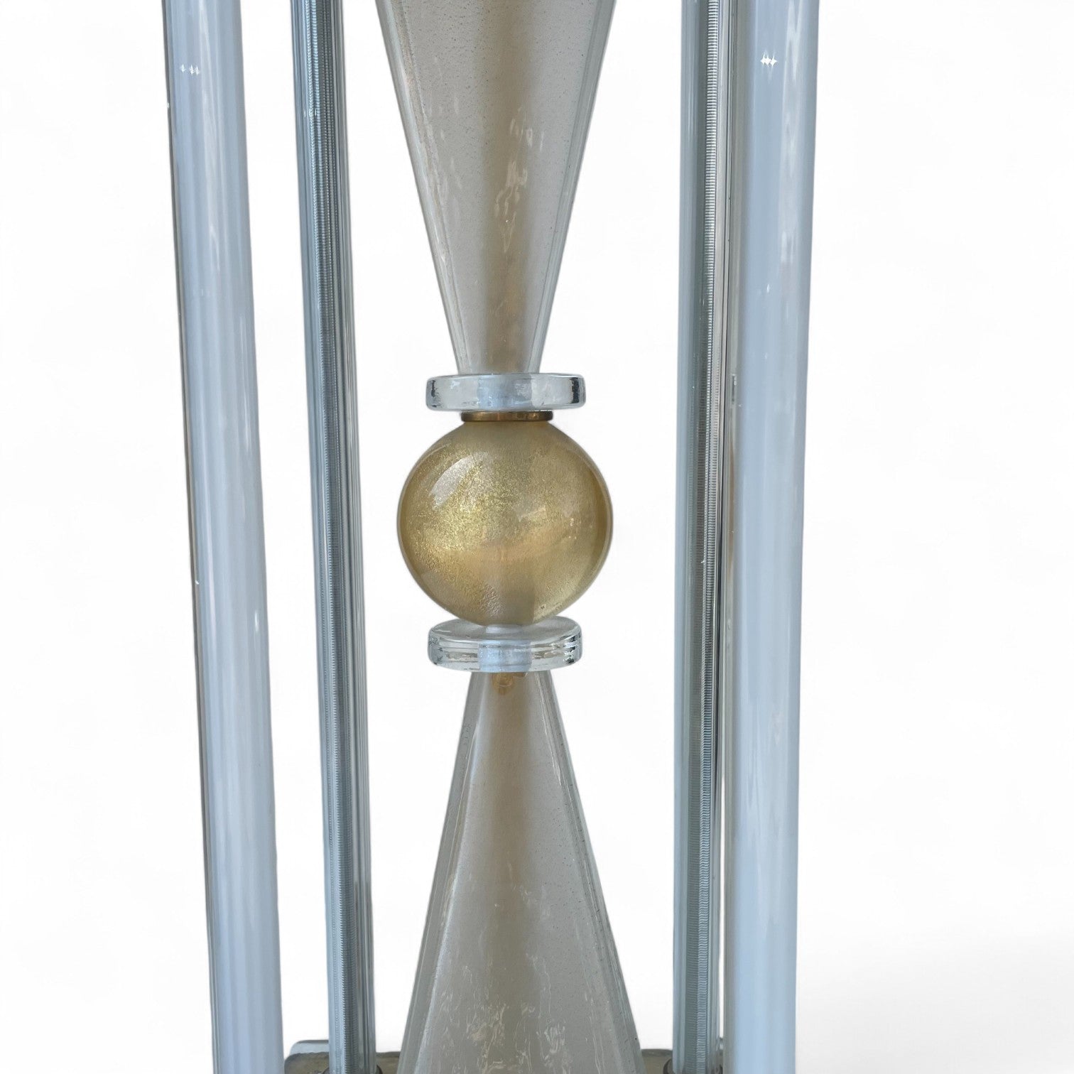 Large pair of Murano glass lamps