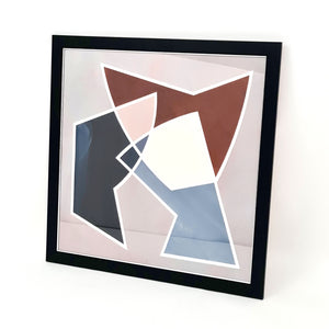 Very decorative set of four geometric paper artworks.