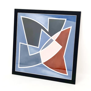 Very decorative set of four geometric paper artworks.