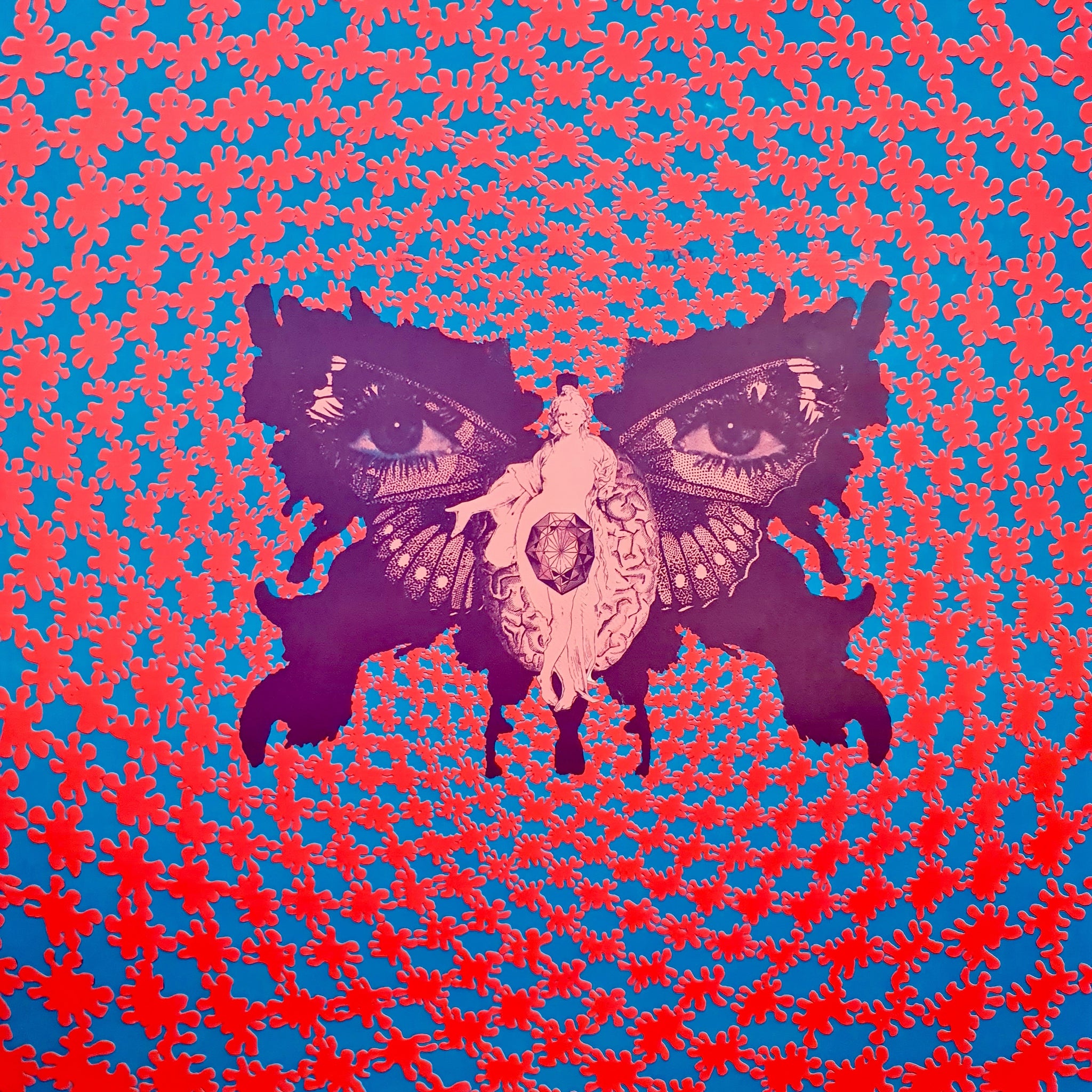 Amazing , original 1967 blacklight poster by Wifred Satty.