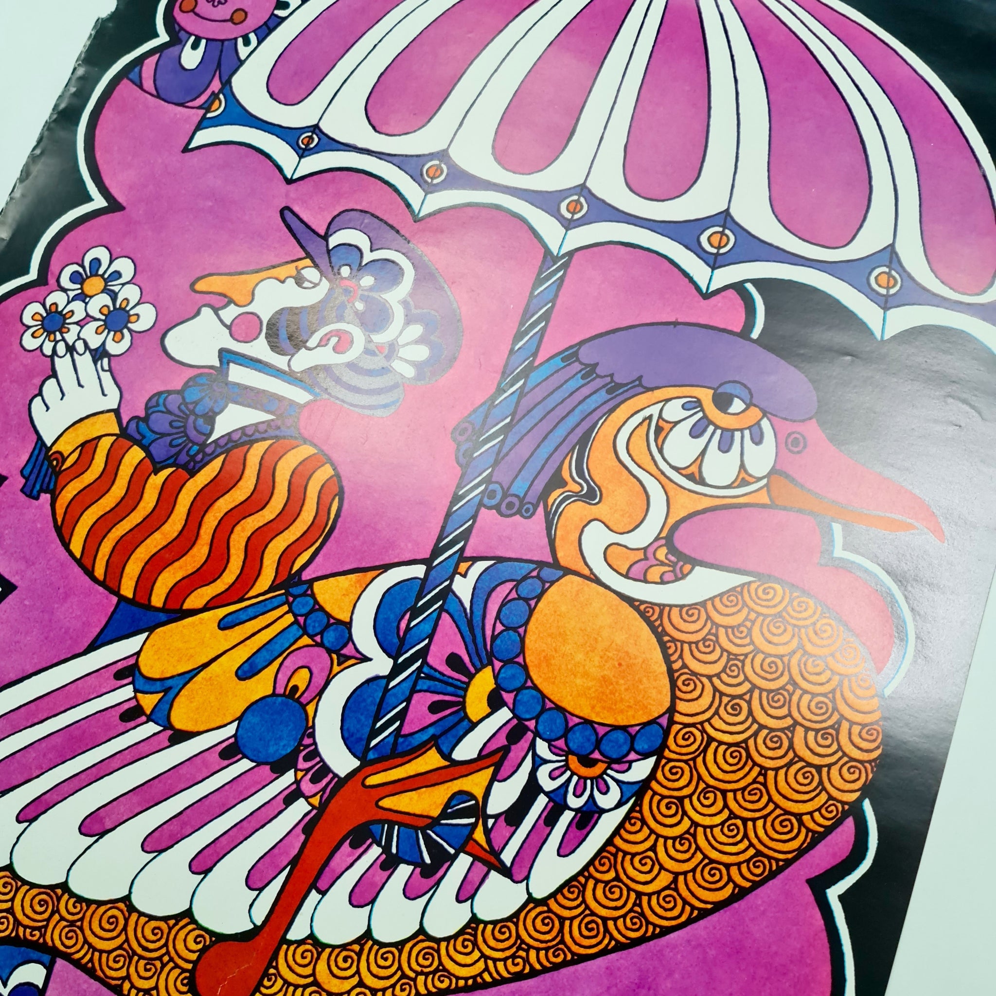 Original Ivan Ripley psychedelic poster for the big o poster company.