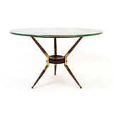 1950's Italian side table with Verre Eglomise top .