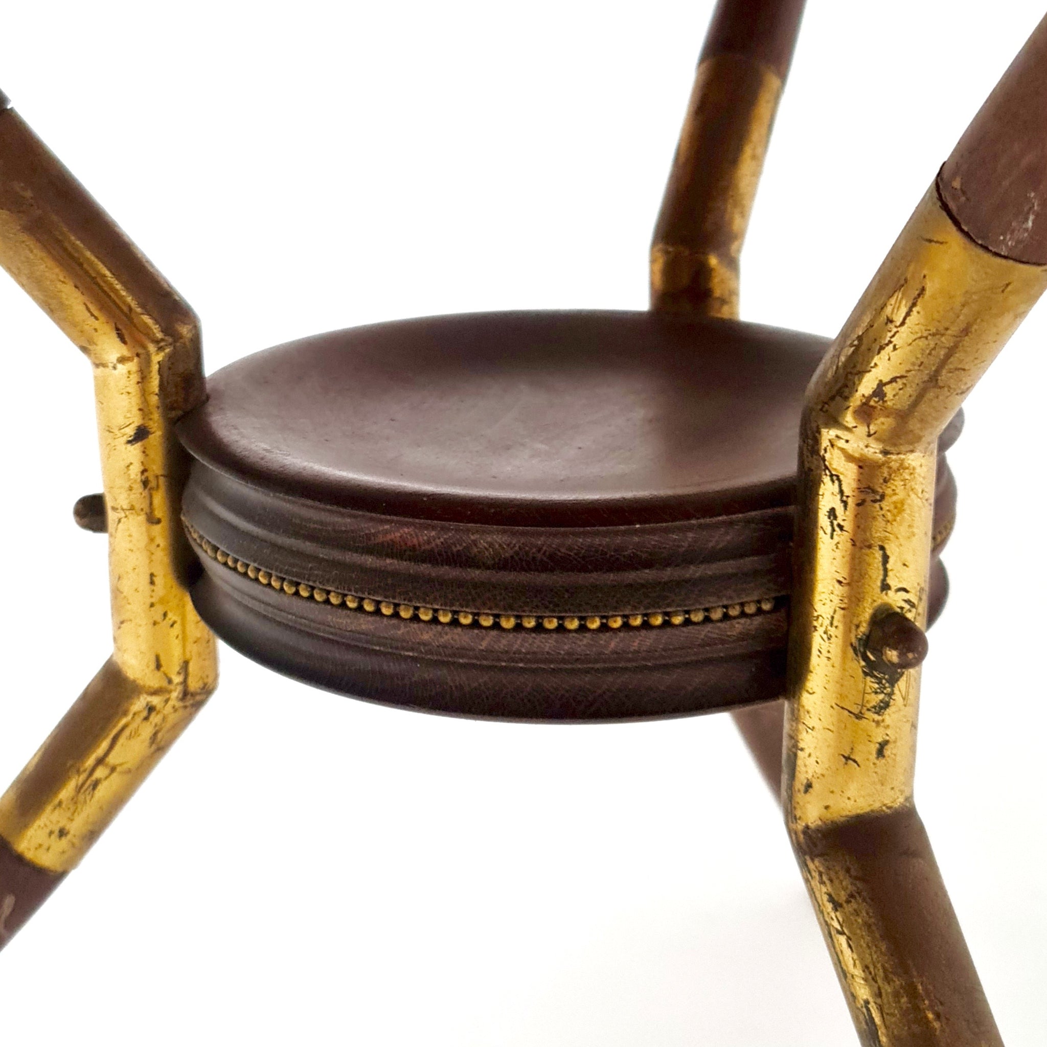 1950's Italian side table with Verre Eglomise top .