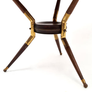 1950's Italian side table with Verre Eglomise top .