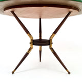 1950's Italian side table with Verre Eglomise top .