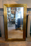 X Large French Brass Bistro Mirror circa 1900