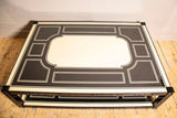 Maison Jansen 1970's black and cream lacquer coffee table .