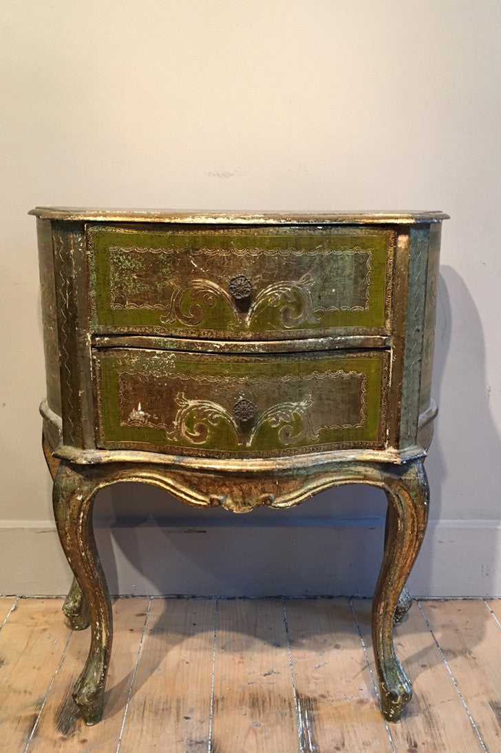 Small Florentine bedside cabinet