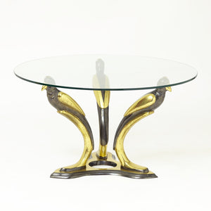 Patinated bronze 'bird'  coffee table in the style of Willy Daro.