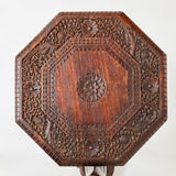 Early twentieth century oriental Carved wood Camel Side Table .