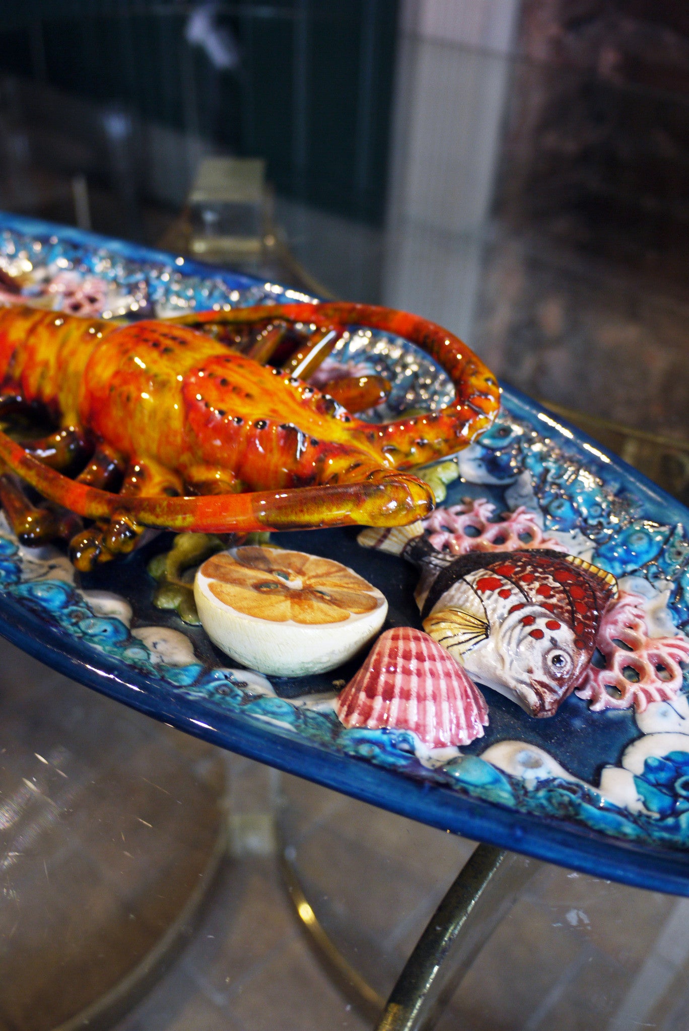 X Ceramic Lobster Plate