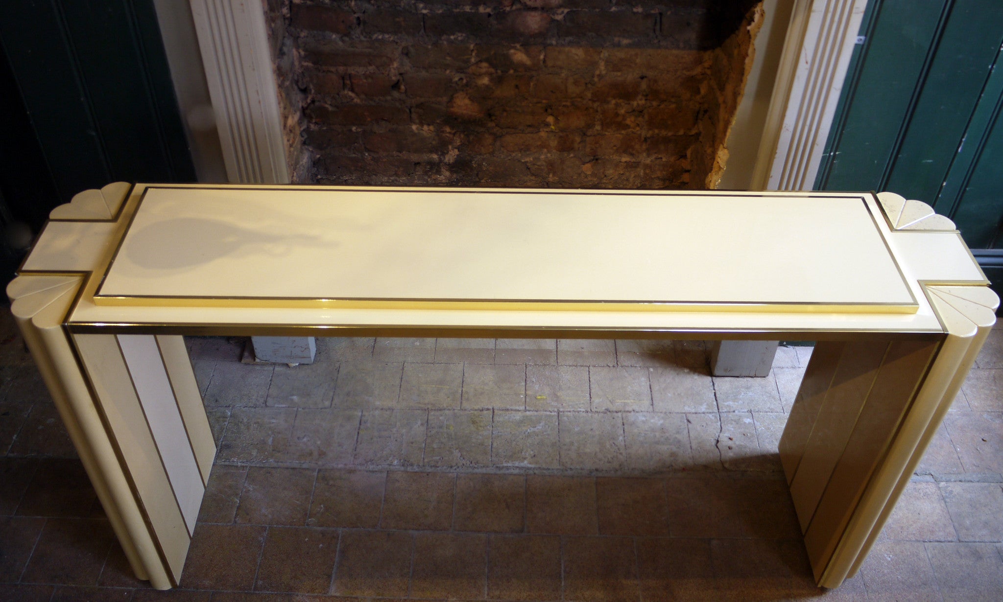 X Lacquered Console Table by Alain Delon for Maison Jansen