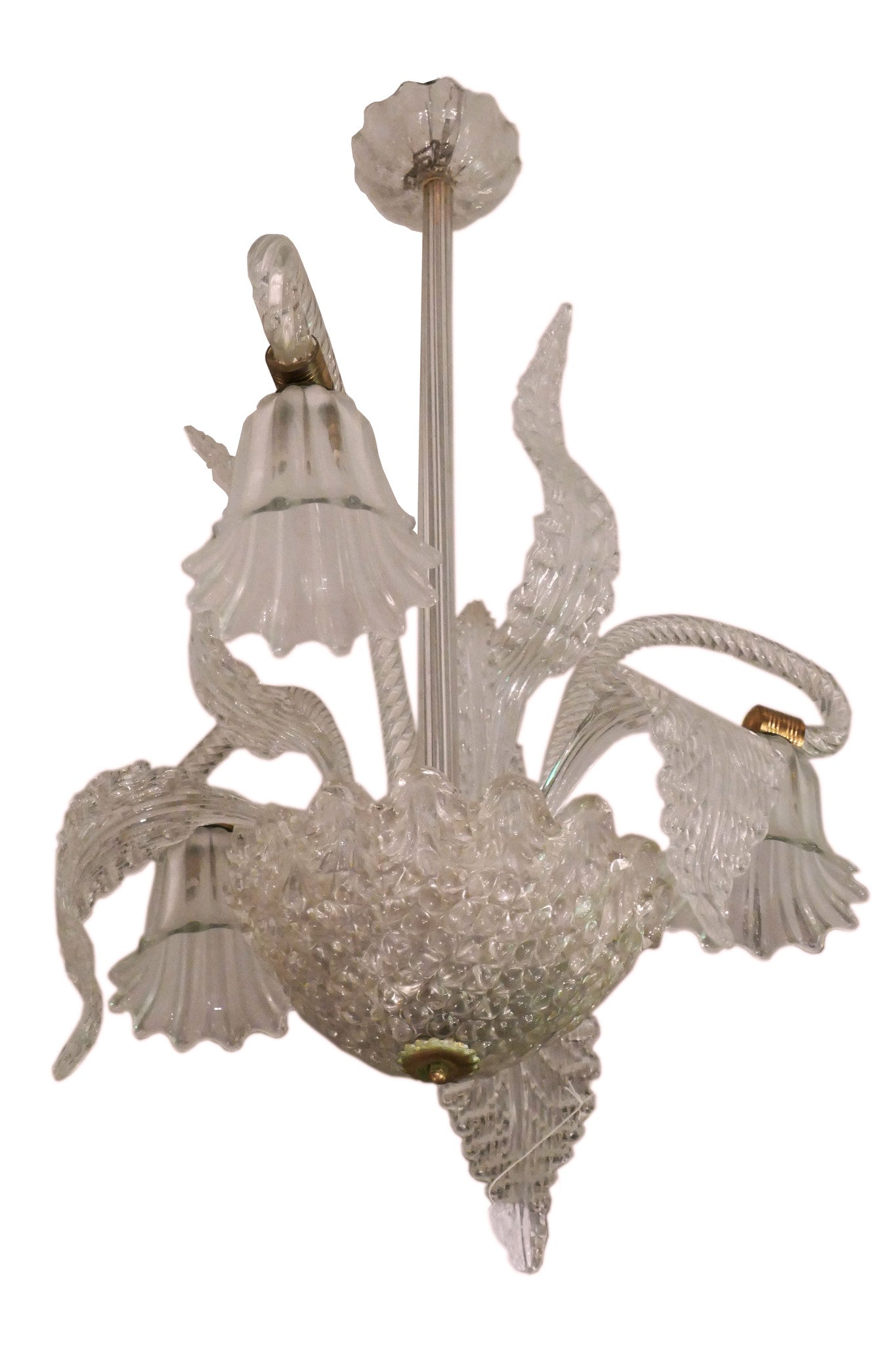 X 1930 s Murano Glass Chandelier