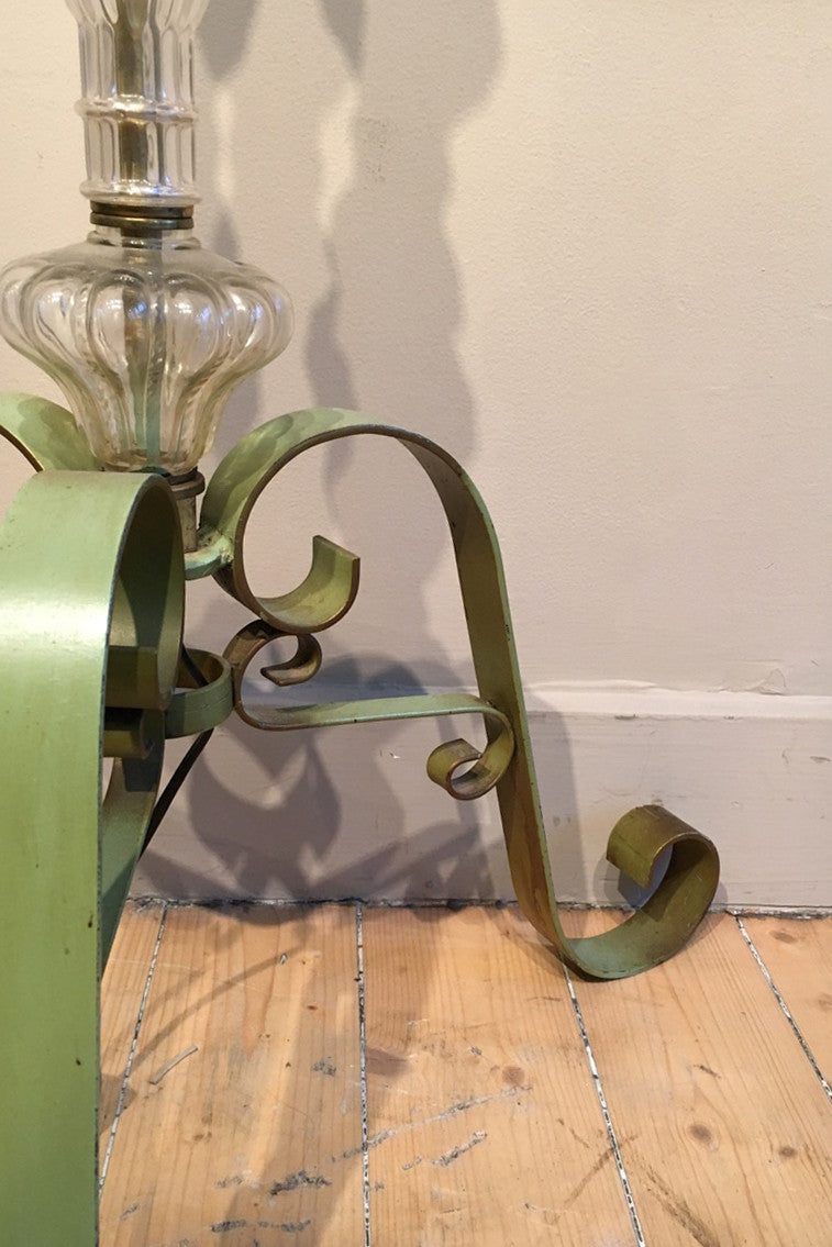 X Glass bodied floor lamp
