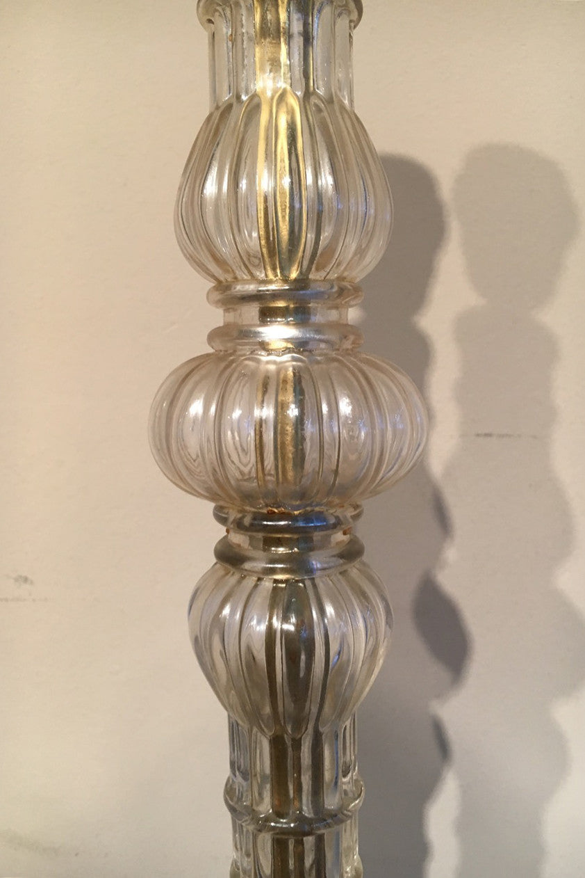 X Glass bodied floor lamp
