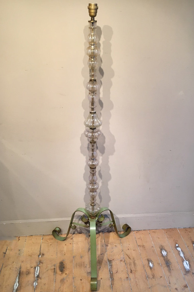X Glass bodied floor lamp