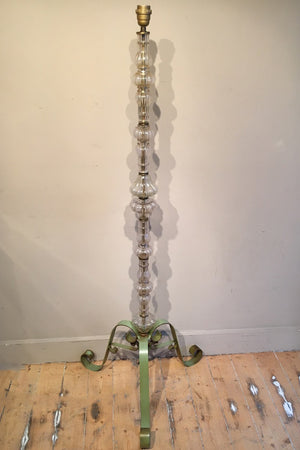 X Glass bodied floor lamp