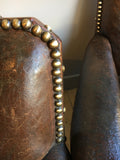 X Pair of french early 20th century club chairs.