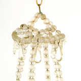 Very decorative vintage French beaded glass chandelier .