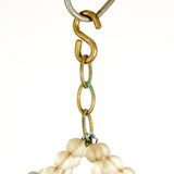 Very decorative vintage French beaded glass chandelier .
