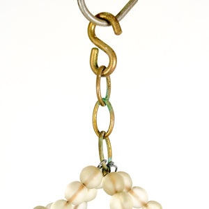 Very decorative vintage French beaded glass chandelier .