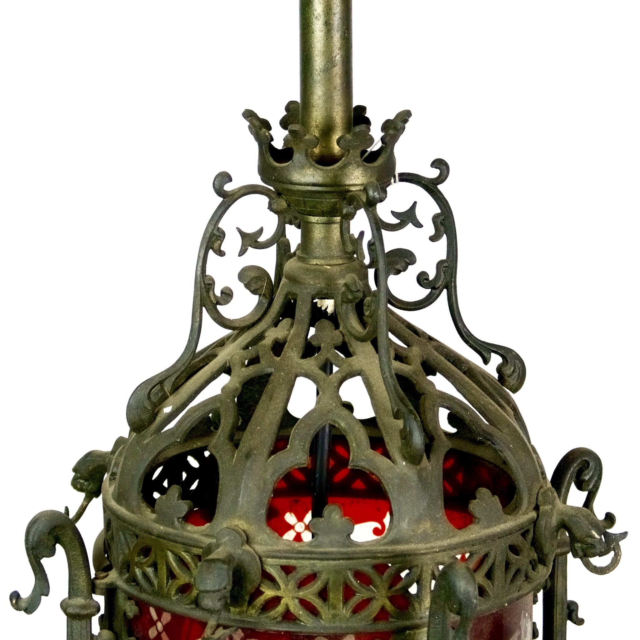 Stunning English Gothic hall lantern circa 1880.