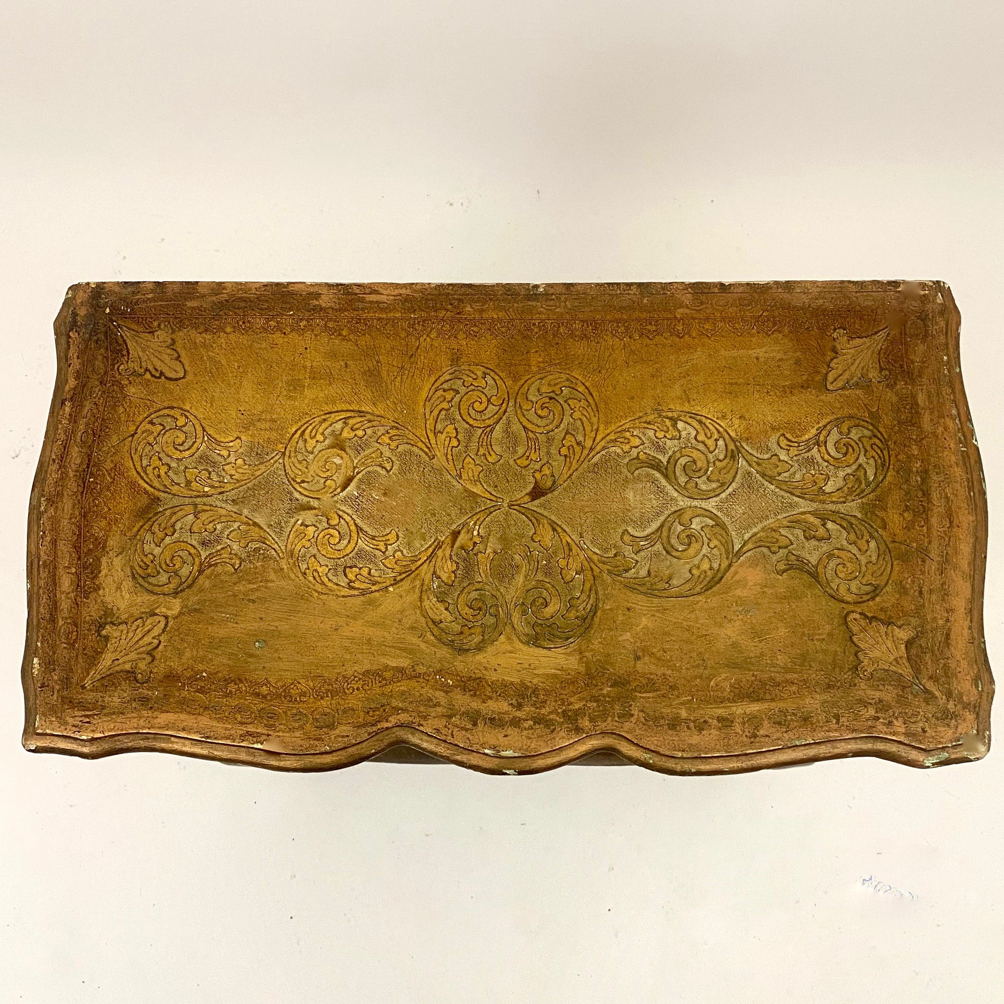 Pair of very decorative gilt Italian Florentine bedside cabinets .