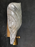 Pair of 1970's Murano Glass Wall Lights in Art Deco Style .