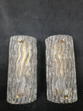 Pair of Murano  Glass Wall Lights circa 1970 .