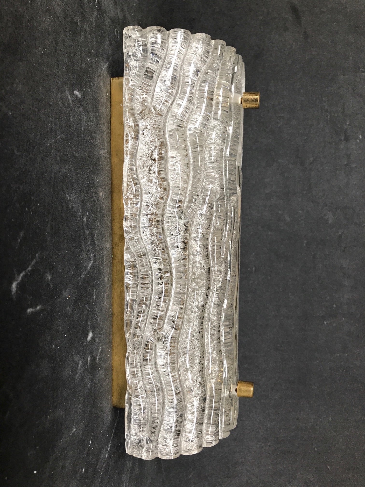 Pair of Murano  Glass Wall Lights circa 1970 .