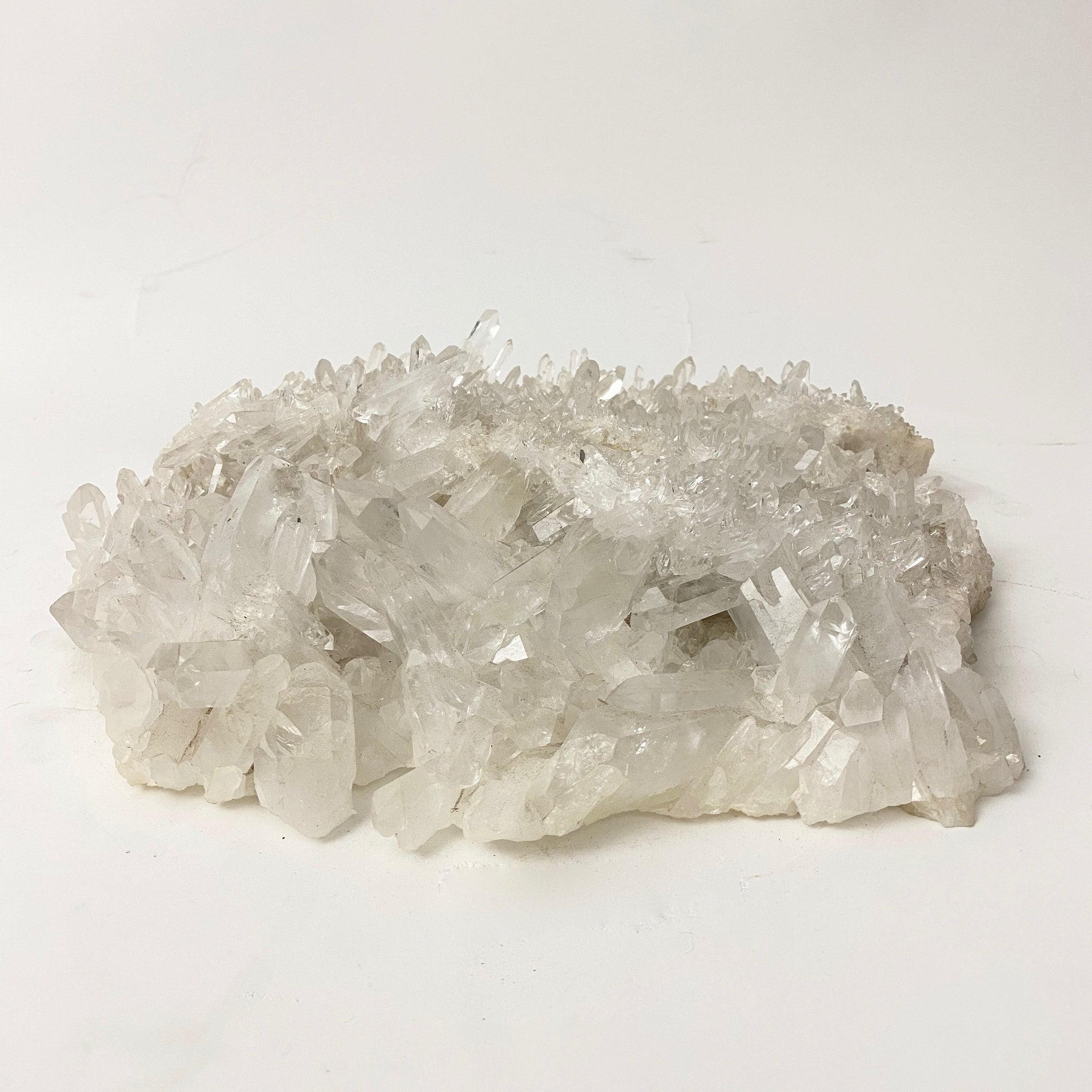 Stunning Brazilian quartz specimen with a multitude of individual points .