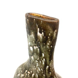 Very large german ceramic studio vase with dappled glaze