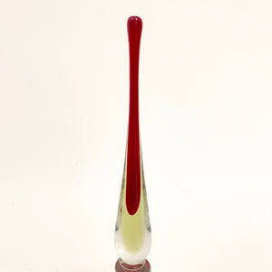 Elegant Murano glass decanter in the manner of Flavio poli.