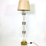 Hollywood Rengecy lucite and gilt metal  1970's floor lamp.