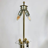 Hollywood Rengecy lucite and gilt metal  1970's floor lamp.