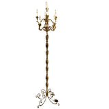 Impressive 1940's Italian gilt metal floor lamp.