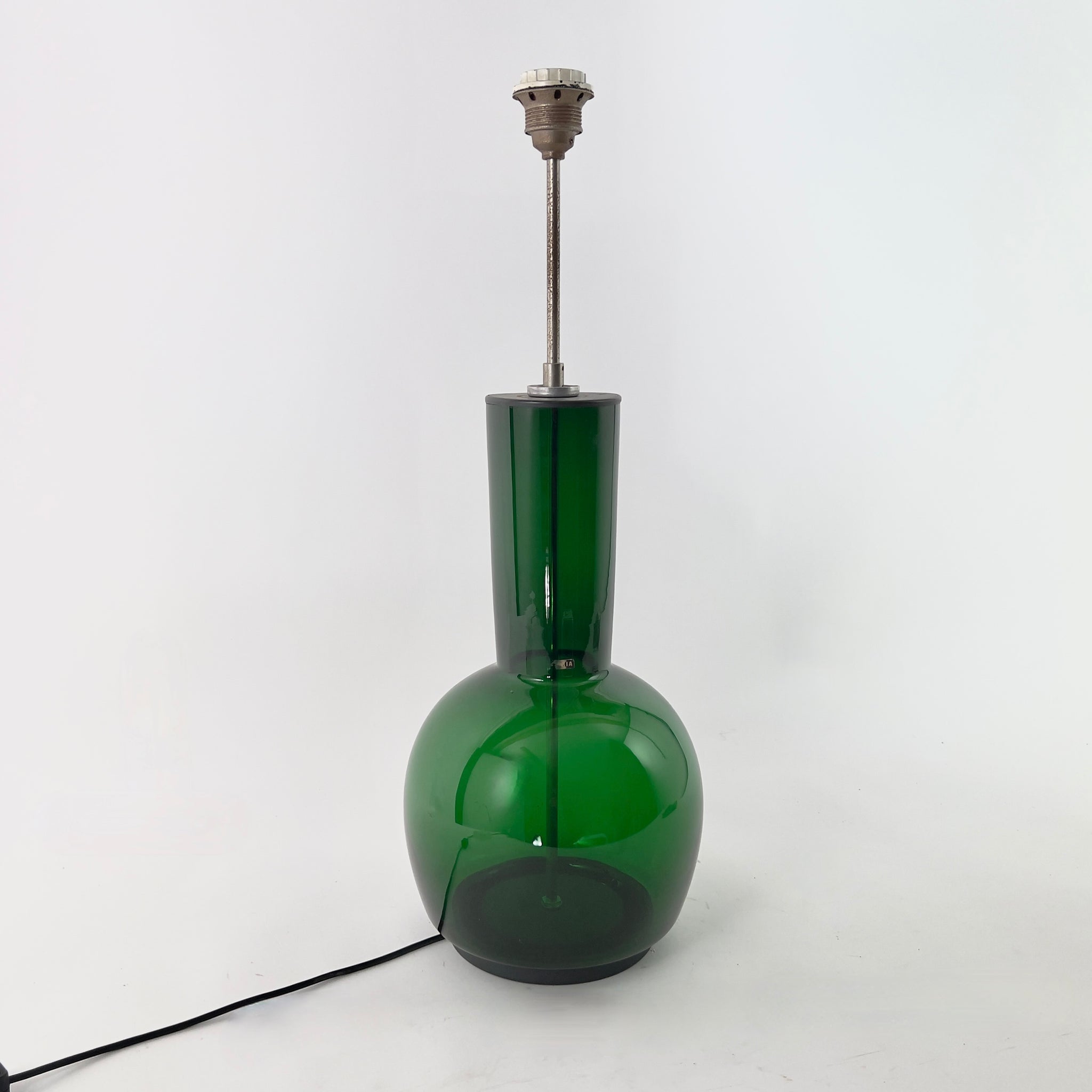 Stylish 1960's green glass lamp with by Doria  Leuchten .