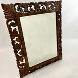 large and decorative antique french mirror .