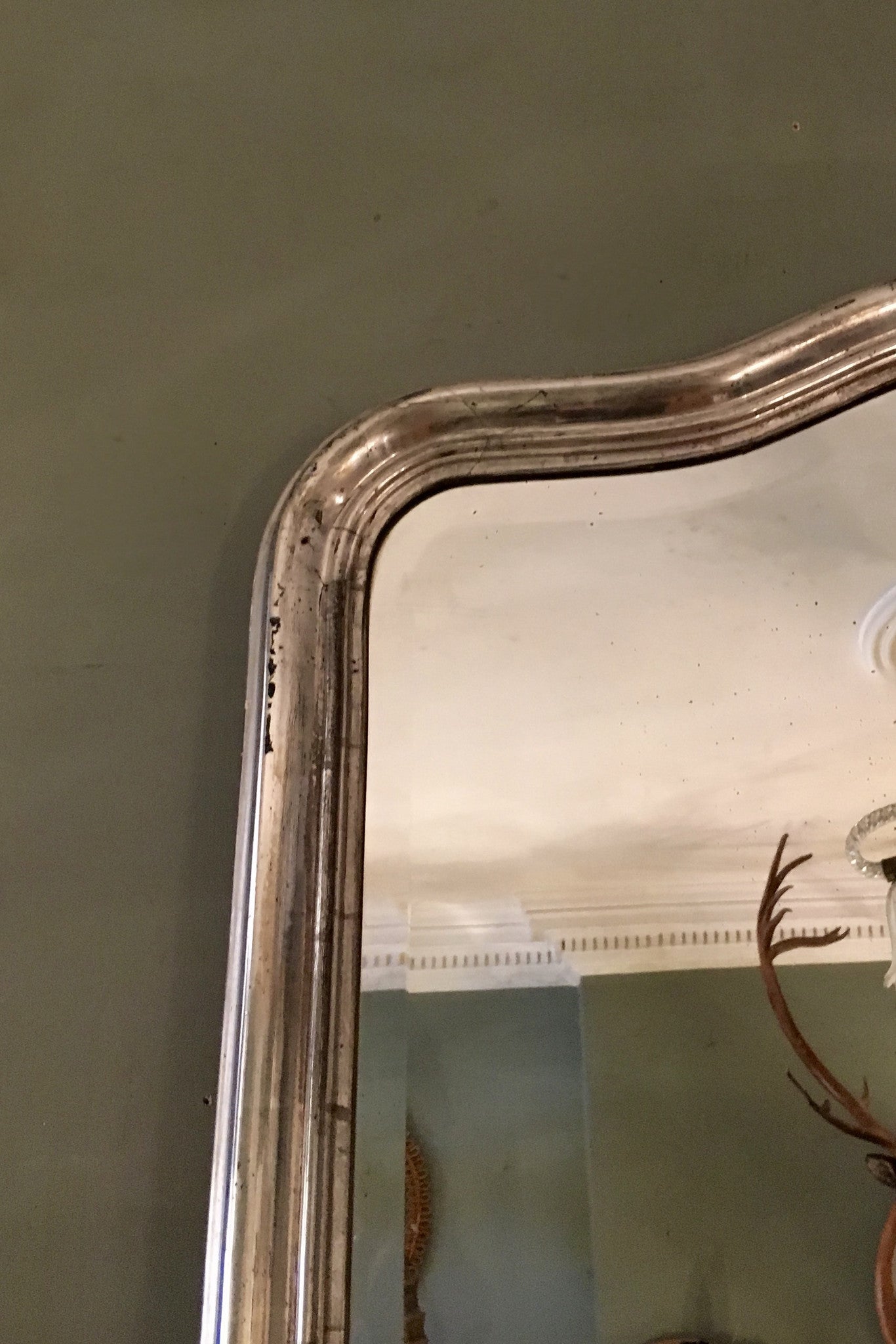 X Large Silver Mirror