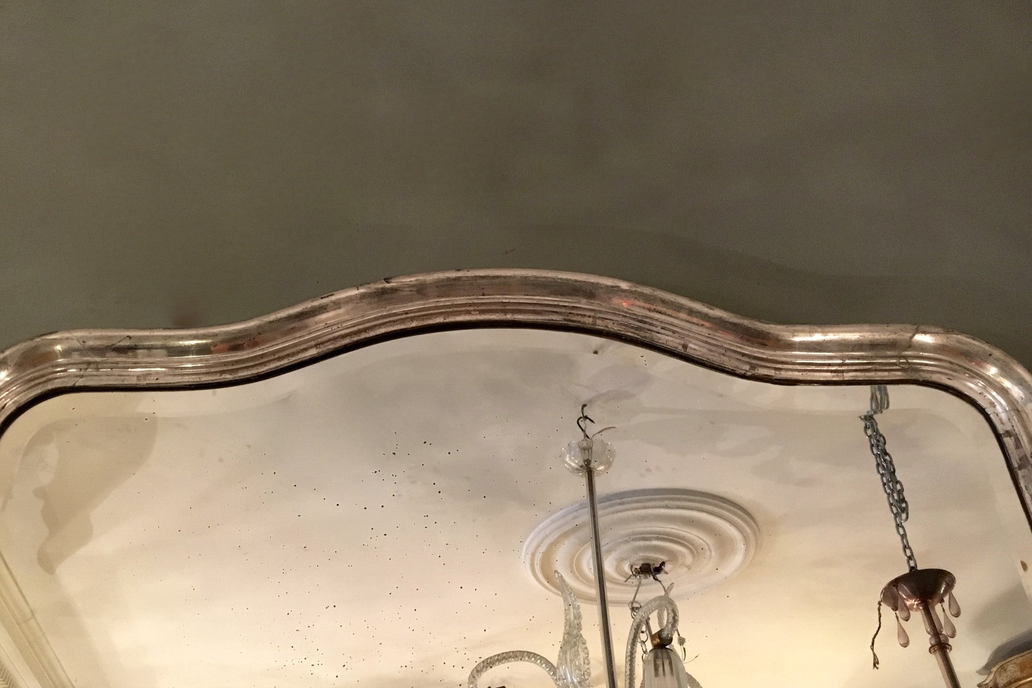 X Large Silver Mirror