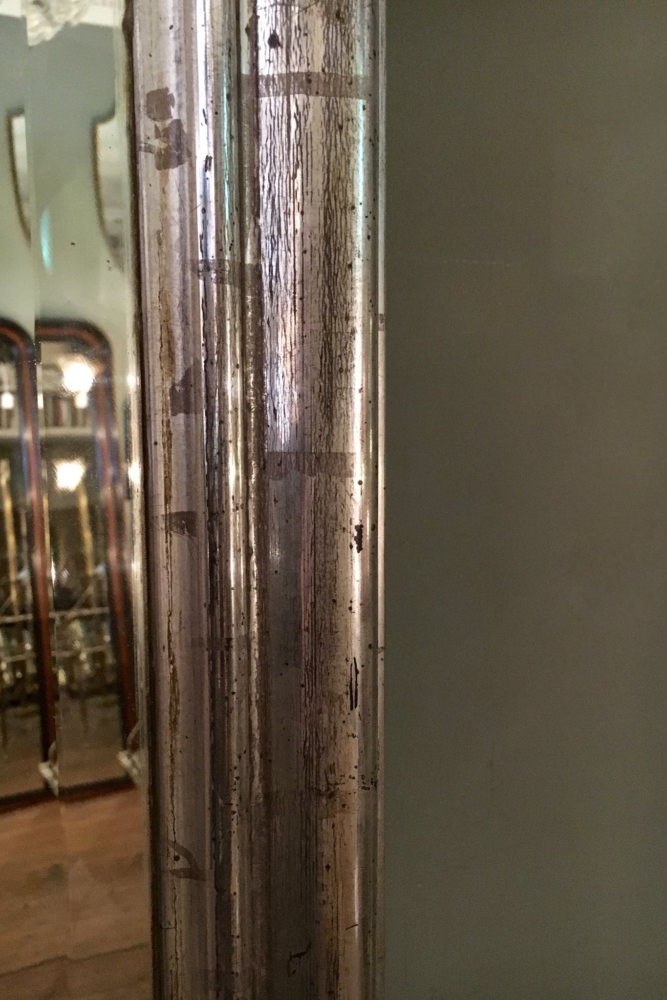 X Large Silver Mirror