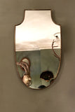X Italian brass framed mid century mirror.