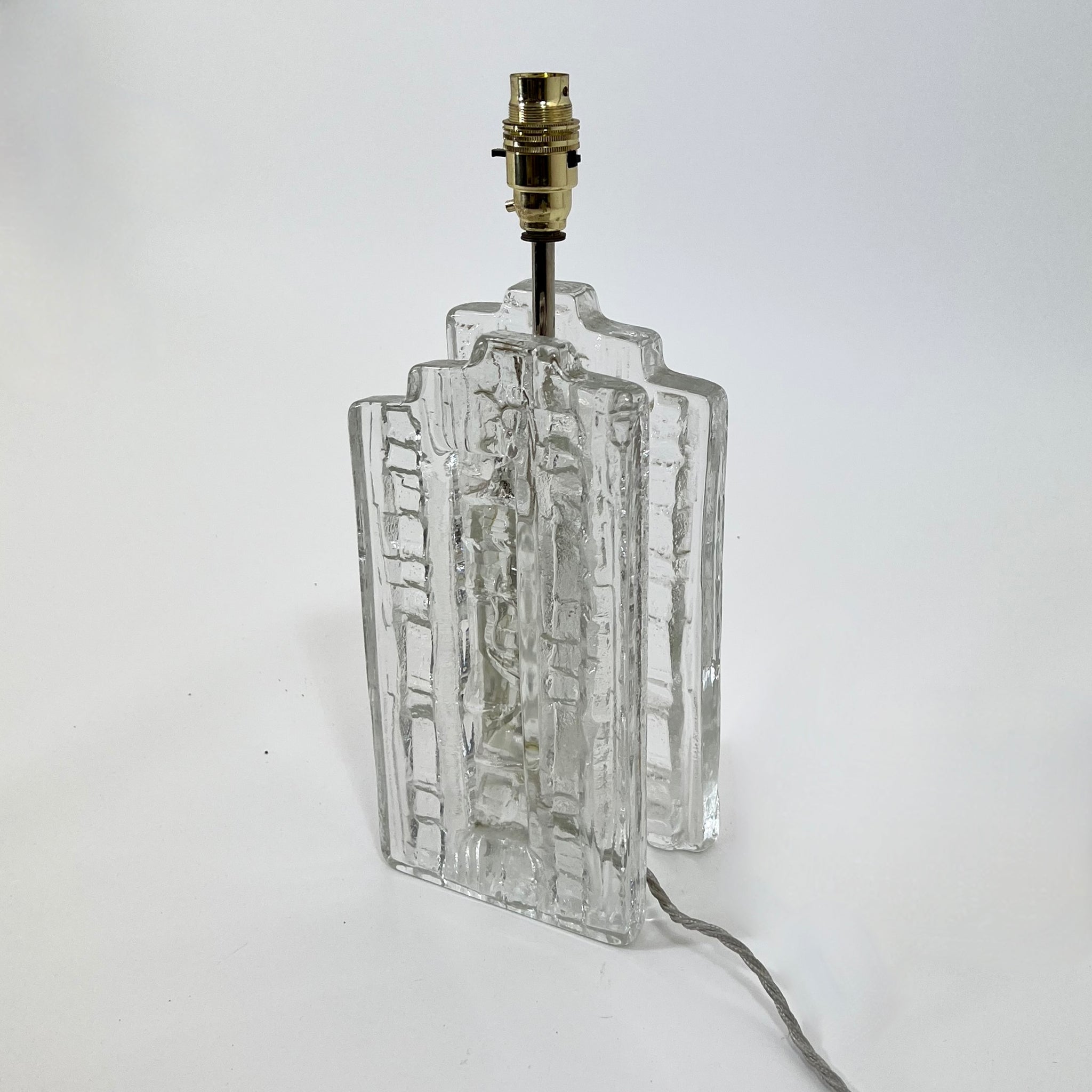 Swedish 1960's glass lamp designed by Uno Westerberg for Pukeberg.