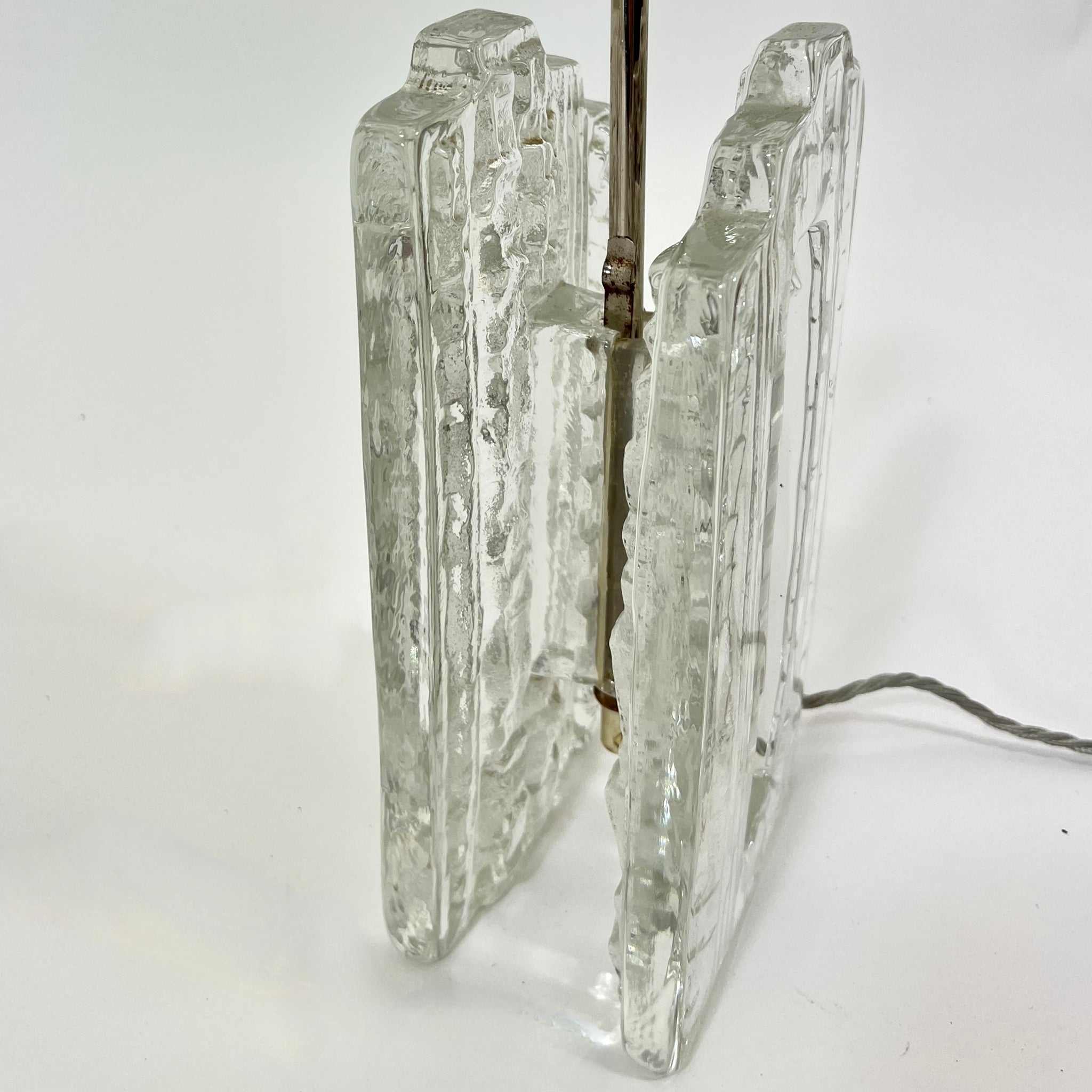 Swedish 1960's glass lamp designed by Uno Westerberg for Pukeberg.