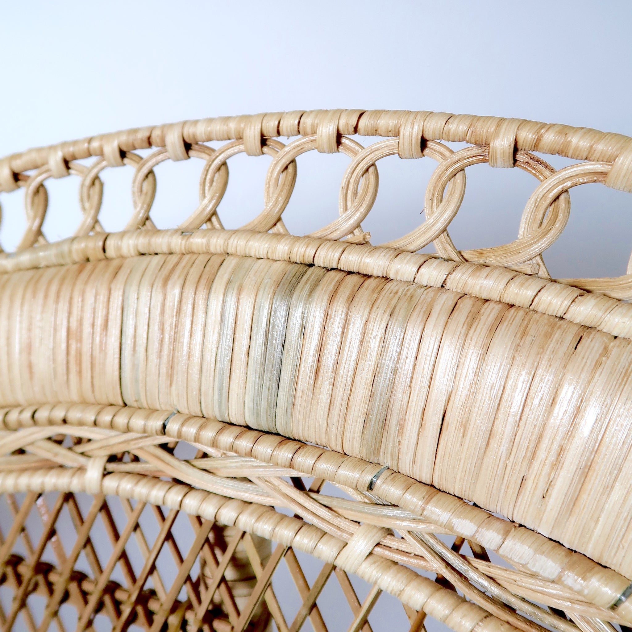 Unusual and very decorative mid century' Emanuelle' chair.