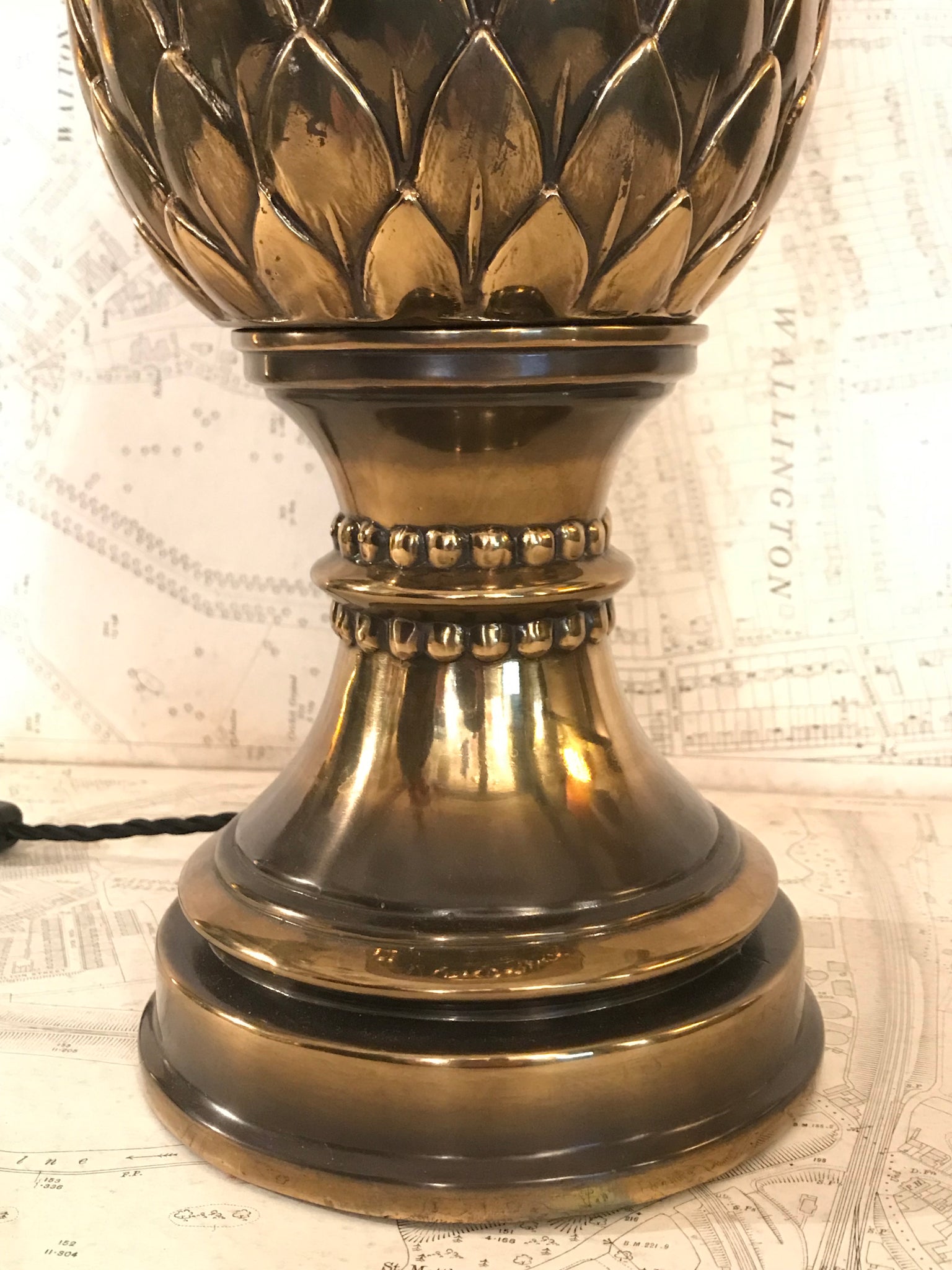 Large Pair of 1970s Pineapple Lamps.