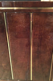 Highly decorative lacquered goatskin sideboard with polished brass details . Italian circa 1970.