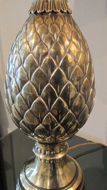 Large Pair of 1970s Pineapple Lamps.
